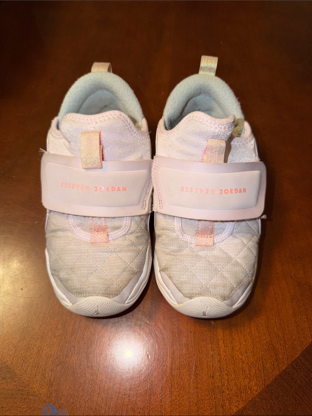 Jordan Kids Light Pink Hook-and-Loop Sneakers